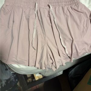Women's Elastic Waist Pink Shorts